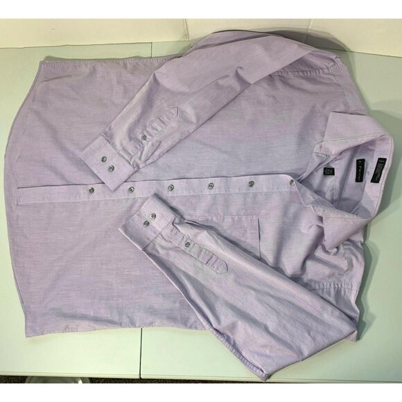 J. Ferrar Mens Lavender Button-Up Shirt 16.5 Neck Long Sleeve 34/35 Modern Fit - Picture 3 of 8